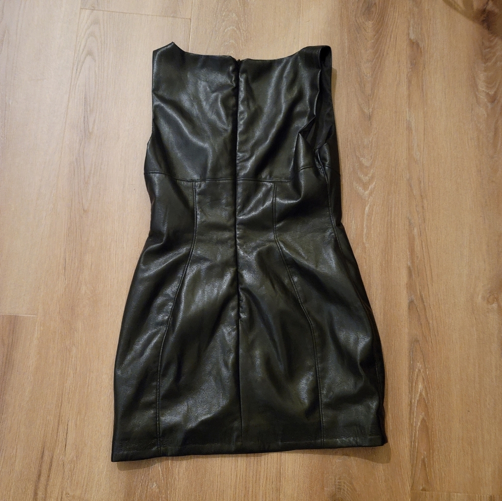 House of CB Black Faux Leather Mini Dress - Picture 5 of 5
